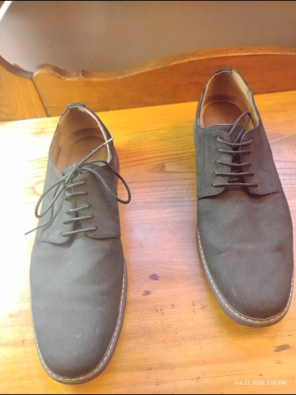 Hickey Freeman Milton Men's Size 12w Lace-Up Oxfords in Grey/Black #F217014 - Picture 5 of 6